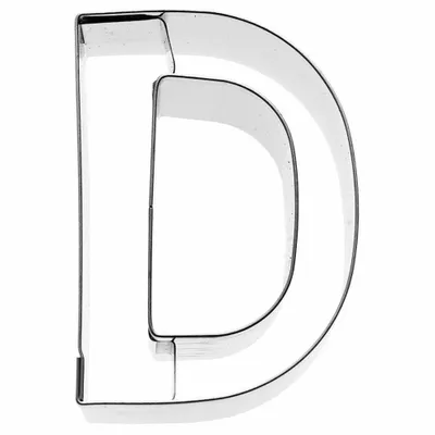 Immagine prodotto di Birkmann Ausstechform Buchstabe D, Ausstecher, Plätzchenform, Keks, Plätzchen, Edelstahl, 6 cm, 196322