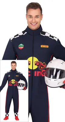 Produktbild von Lotsen Rennfahrer Abenteuer Overall Kostüm Karneval Erwachsene Fasching Motorsport Speed Racing, Größe: 52 - 54 (L) Farbe: Blau