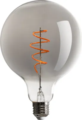 Produktbild von LED Spiral Filament Leuchtmittel G125 Globe 5W E27 Rauchglas 130lm extra warmweiß 1800K DIMMBAR