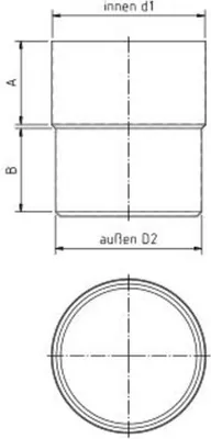 Produktbild von Zambelli Fallrohrverbinder Zink rund NW 76 mm
