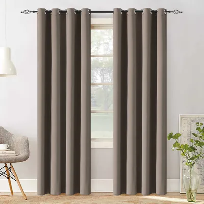 Obrázek produktu pro Světle hnědý závěs OXFORD 140x250 cm Zavěšení: Kovové kroužky