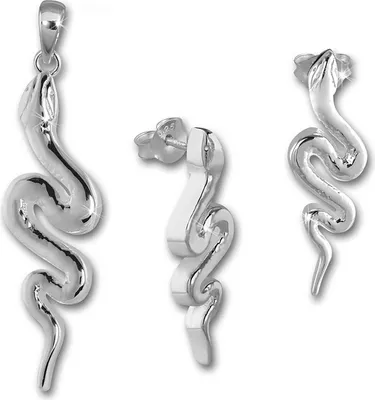 Produktbild von Teenie-Weenie Anhänger und Ohrringe Schmuck-Set Schlange Echt Silber SDS4912J