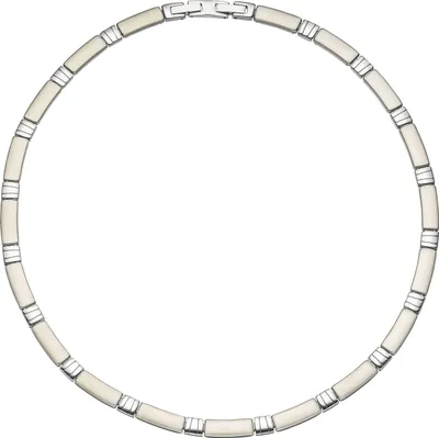 Produktbild von JOBO Collier Halskette Halsreif Edelstahl teil matt 47 cm Kette