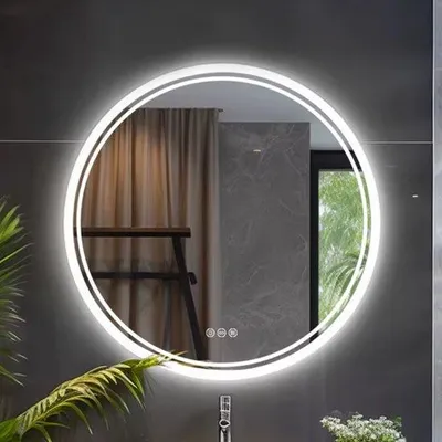 Produktbild von LED Wandspiegel mit Touchbedienung - Dimmbar, Anti-Condens, 60cm