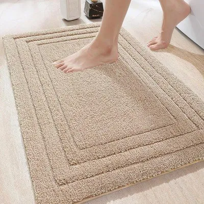 Obrázek produktu pro Ibenzoa® Podložka pod vanu, 40 x 60 cm – měkká mikrovlákna, rychleschnoucí, protiskluzová TPR spodní strana, rohož do koupelny a sprchy