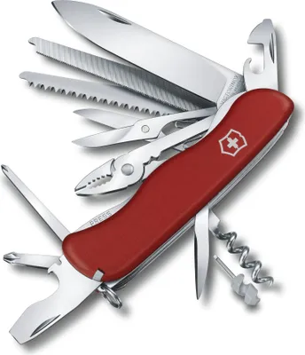 Immagine prodotto di Victorinox Work Champ - Coltello con lama bloccabile - Coltello multiutensile - Punta a clip - Poliammide - Rosso - 21 utensili (V-0.