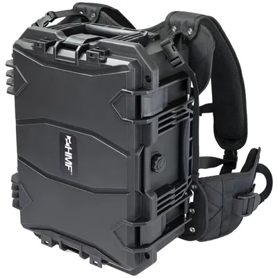HMF Outdoorkoffer mit Trageriemen 15401-02 schwarz