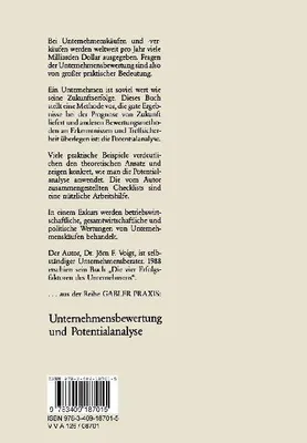 Produktbild von Unternehmensbewertung und Potentialanalyse