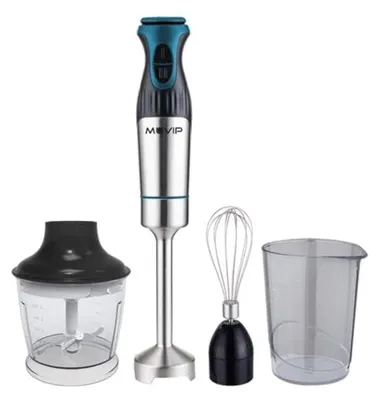 Handmixer aus Edelstahl, 1200 W, 2 Geschwindigkeiten, mit Zubehör