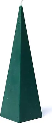 Immagine prodotto di Candela piramidale verde scuro non profumata -- 21x6 cm: ordina online