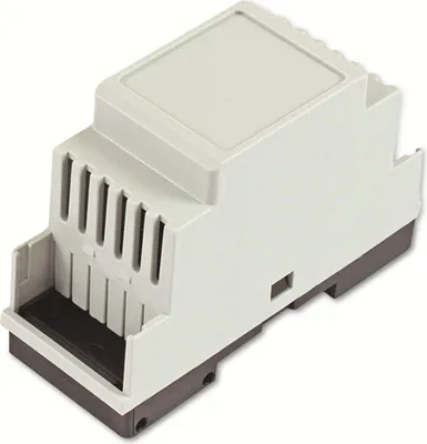 Produktbild von HAMMOND Hutschienen-Gehäuse,1597DIN2GY, PPE / Polycarbonate, lichtgrau, IP20, 90x35x58 mm