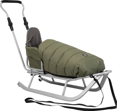 Produktbild von Kunert ROCKER Schlitten für Kinder Schlitten mit Lehne I Babyschlitten Kinderschlitten I Rückenlehne Schlitten Baby Schlitte + Schlafsack