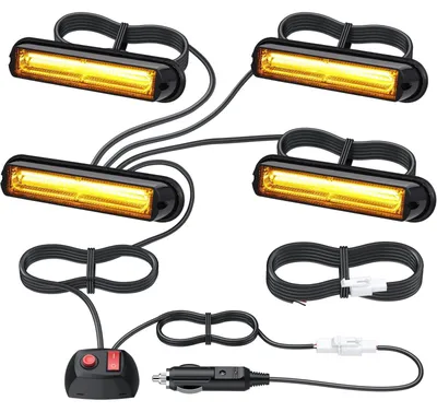 Productafbeelding van 4X COB LED-knipperlicht, waarschuwingslicht 12/24V 40W IP65