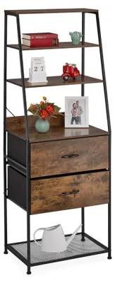 Produktbild von Relaxdays 10038551, Regalboden, Freistehend, Eisen, MDF-Platten, Holz, Schwarz, Braun, Universal, 20 kg