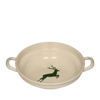 Obrázok produktu pre Riess Roľnícka miska plytká Ø24cm Smaltovaná miska Country Stag zelená