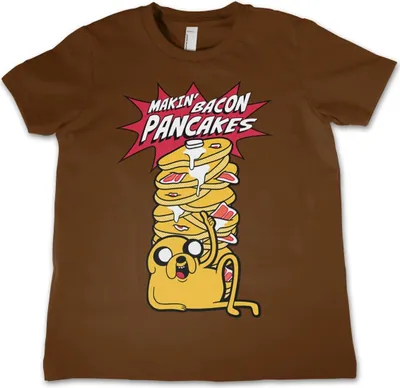 Produktbild von Makin' Bacon Pancakes Kids T-Shirt - 12Years-XL - Brown