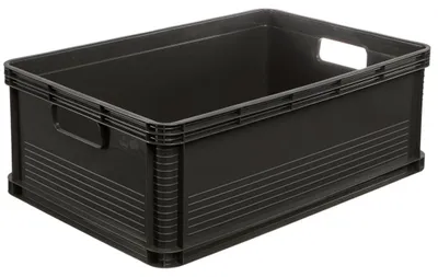 Obrázok produktu pre Prepravné boxy, 3-dielová sada, 3 kusy, objem 55 litrov, farba: grafitová sivá