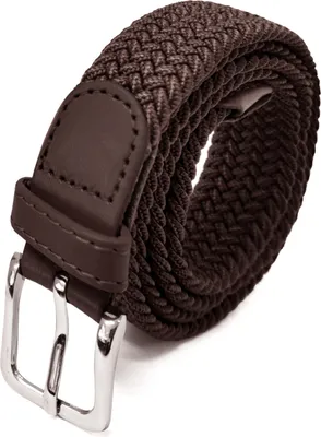 Produktbild von Glamexx24 Damen Elastischer Stoffgürtel Geflochtener 25mm Stretchgürtel Dehnbarer Gürtel Frau-Farbe: Dunkelbraun -Größe: Buntweite 80 CM-Gesamtlänge 95 CM