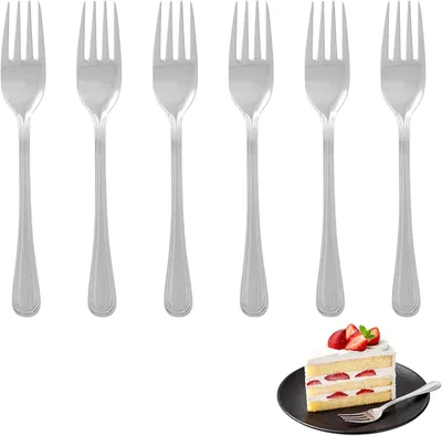 Imagen del producto de Juego de 6 tenedores de postre clásicos para el hogar