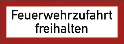 Produktbild von Dreifke® Schild Feuerwehrzufahrt freihalten, Alu, 594x210 mm
