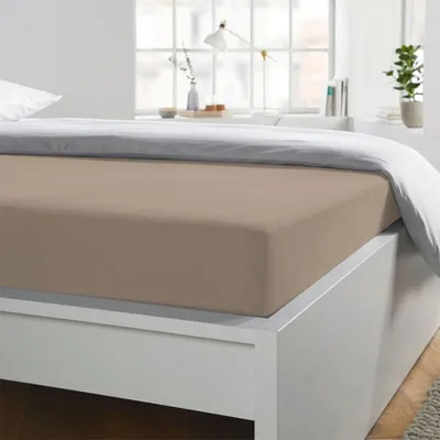 Produktbild von Schlafgut Basic Jersey Spannbettlaken 90x190 - 100x200 cm taupe