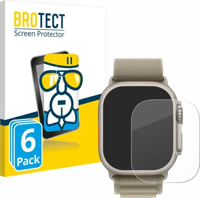 Produktbild von 6x BROTECT Schutzglas für Apple Watch Ultra 2 (49 mm) Schutzfolie Panzer Folie Glas Display Schutz klar
