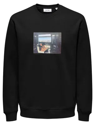 Produktbild von ONLY & SONS Sweatshirt mit Print Rundhals langarmig lässig Größe: XS
