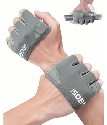 Immagine prodotto di Guanti da allenamento, unisex, traspiranti, antiscivolo, grigi, taglia L