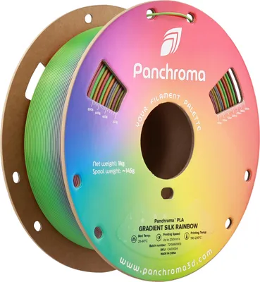 Produktbild von Polymaker Panchroma Gradient Silk PLA Filament, 1,75mm, 1kg - Farbton: Gradient Silk Rainbow