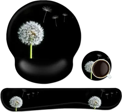 Produktbild von 3-in-1 Handgelenkauflage Set Mauspad mit Gelkissen und Handballenauflage Schwarz