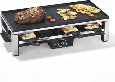 Produktbild von GOURMETmaxx Raclette Grill für 8 Personen Tischgrill Pfännchen Elektrogrill Grillplatte Raclettegrill Antihaft Party 2000 Watt Stufenlos regelbar