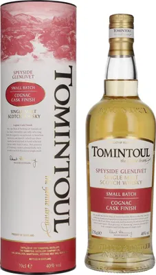 Produktbild von Tomintoul Small Batch Cognac Cask Finish 40% Vol. 0,7l in Geschenkbox