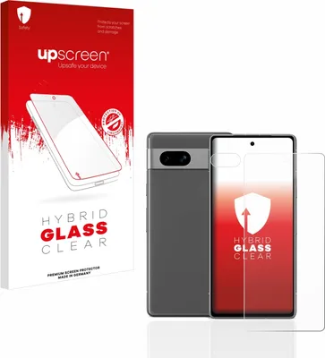 Produktbild von upscreen Schutzglas für Google Pixel 7a (Display+Kamera) Schutzfolie Panzer Folie Glas Display Schutz klar