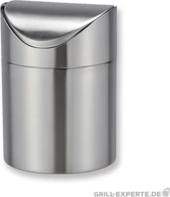 Produktbild von Resteeimer Edelstahl 19cm hoch, 12cm Durchmesser - mit Schwungdeckel