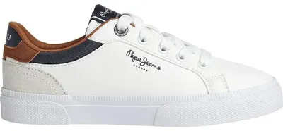 Image de Pepe Jeans Kenton Court B Chaussures de sport Blanc UE 38 Garçons Blanc UE 38