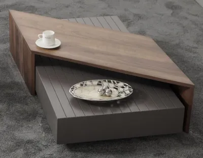 Produktbild von Casa Padrino Luxus Couchtisch Braun / Grau 130 x 80 x H. 32 cm - Rechteckiger Massivholz Wohnzimmertisch - Wohnzimmer Möbel - Luxus Möbel - Luxus Einrichtung