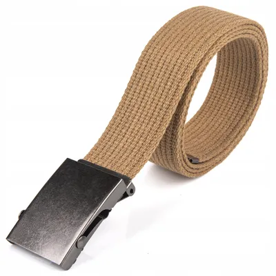 Produktbild von Robuster Herren Stoffgürtel mit Metallschnalle, Beige