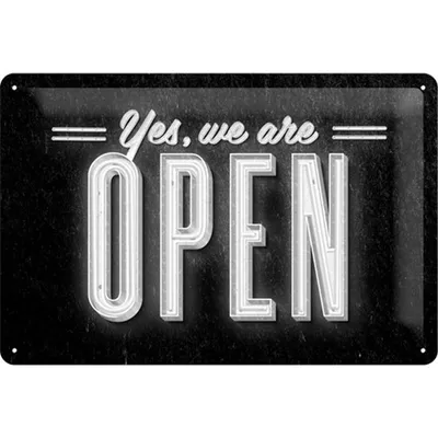 Immagine prodotto di Vintage Blechschild Siamo aperti