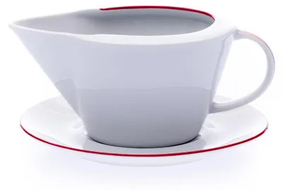 Produktbild von Tom, omáčník kulatý 0,40, červená linka, Thun