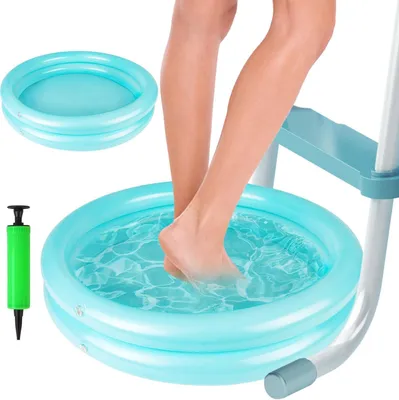 Immagine prodotto di Vaschetta per i piedi gonfiabile, pediluvio gonfiabile diametro 60 cm, vaschetta per i piedi da utilizzare in piscina