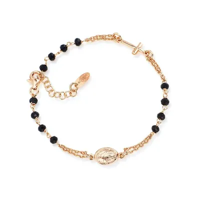Immagine prodotto di Bracciale in argento placcato oro rosa con cristalli Rosario BRORN3