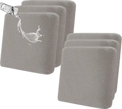 Produktbild von 6 Stück Wasserdicht Sofa Sitzkissenbezüge, Stretch Sofa Terrassen Sitzkissenbezug für Gartenmöbel,Taupe