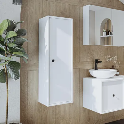 Produktbild von Roomart GUSTO-II-120 Badmöbel Hochschrank 35 cm breit, Weiß