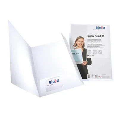 Produktbild von Biella 186 401.01, Konventioneller Dateiordner, A4, Papier, Weiß, Matt, Porträt