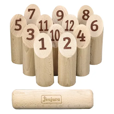 Produktbild von Jeujura Holzkegelspiel zum Werfen