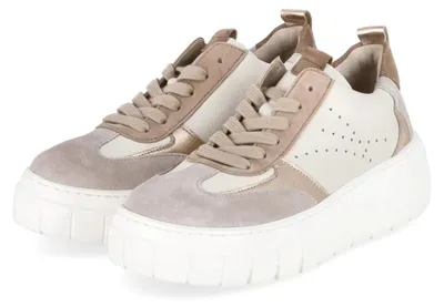 Productafbeelding van Gabor Damen plateau-sneaker, beige, leer, maat: 38,5