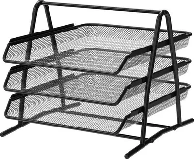 Produktbild von Metallene A4-Dokumentenbox 3-fach schwarz