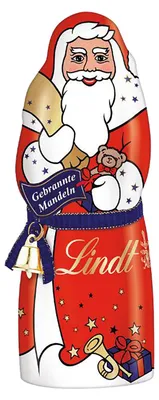 Zdjęcie produktu dla Lindt Santa, prażone migdały, opakowanie świąteczne, 125g