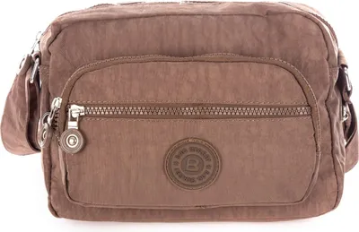 Produktbild von Bag Street Damen Leichte Handtasche Umhängetasche aus Crinklenylon Kleine Braun