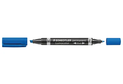 Image de STAEDTLER® 348-3 Marqueur à double pointe Lumocolor perm bleu